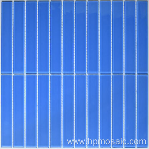 light blue strip mosaic tile